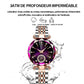Reloj de Acero Inoxidable Brillante e Impermeable de Lujo para Mujer