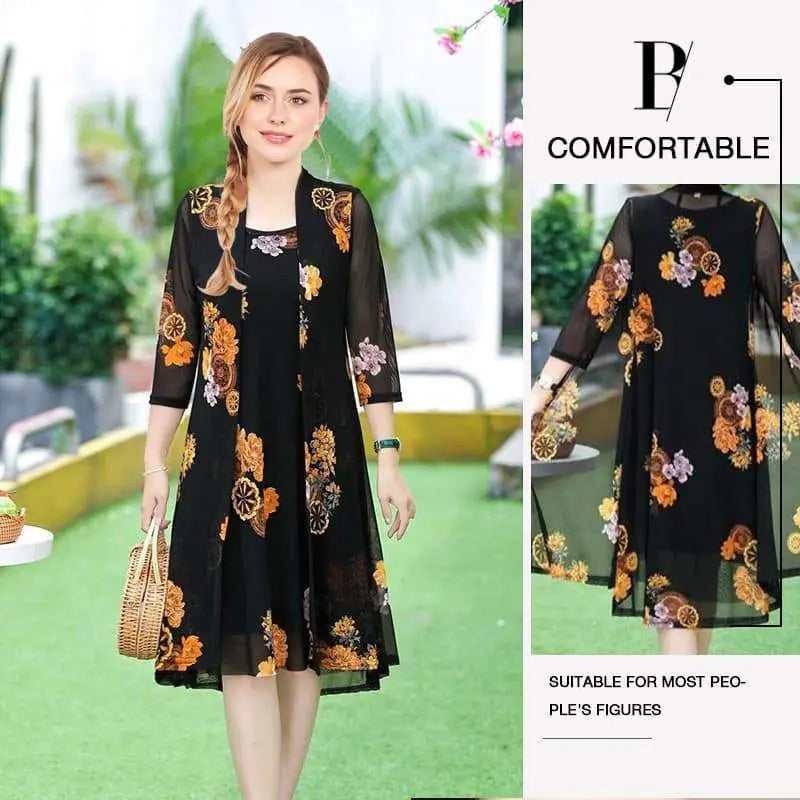 Vestido estampado floral para mujer benefiyou