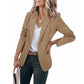 Chaqueta elegante de solapas suaves y sólidas