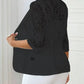Blazer elegante de encaje transparente para mujer