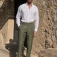 Pantalones casuales rectos de color liso para hombre benefiyou