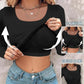 🎁Novedades 2026 50% de descuento💥con cuello empotrado sujetador camisas de manga larga con acanalado y tela elegante ajustada