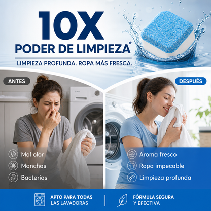 💐¡50% DE DESCUENTO! Limpiador para lavadoras – Acción rápida, sin necesidad de enjuague, apto para todo tipo de lavadoras 🌀⏱️【Precio excepcional】