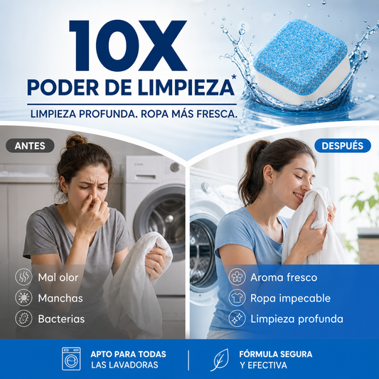 💐¡50% DE DESCUENTO! Limpiador para lavadoras – Acción rápida, sin necesidad de enjuague, apto para todo tipo de lavadoras 🌀⏱️【Precio excepcional】