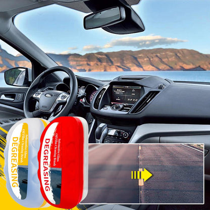 Cepillo para limpiar la película de aceite en los vidrios de los automóviles