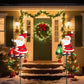 Luz de estaca de jardín de Santa Claus alimentada por energía solar