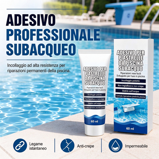 🏊 50% dto. Adhesivo subacuático para azulejos de piscina – repara azulejos sueltos y juntas bajo el agua, dosificación precisa con envase estrecho. ¡60 ml para pequeñas reparaciones! ✨🔧