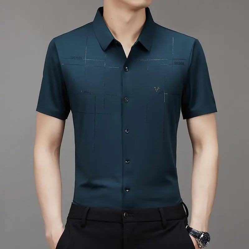 🔥 CAMISA BUSINESS DE SEDA HIELO PARA HOMBRE (Envío gratuito a nivel mundial✈️) benefiyou