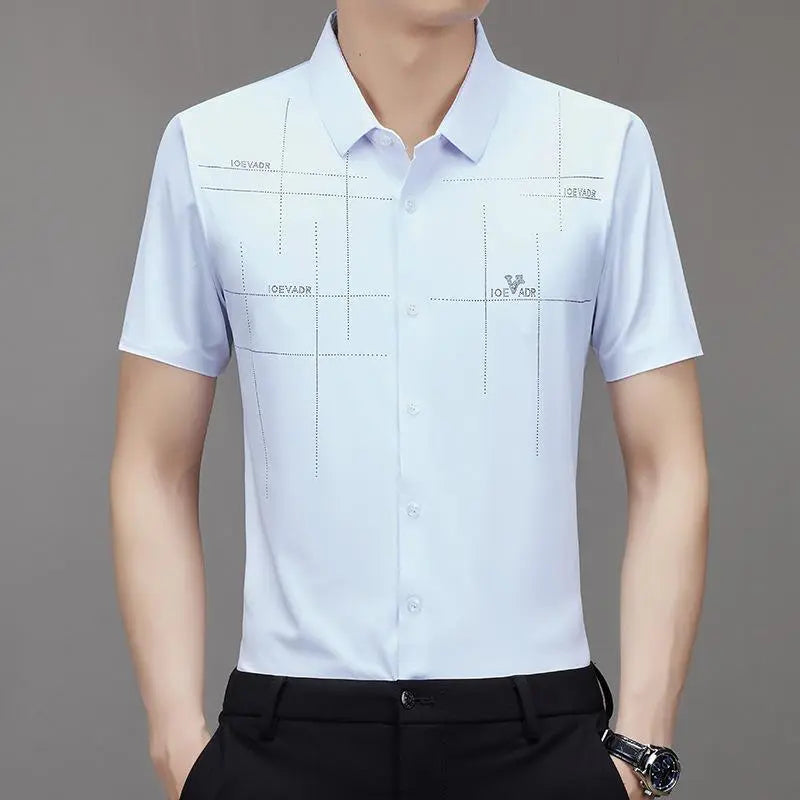 🔥 CAMISA BUSINESS DE SEDA HIELO PARA HOMBRE (Envío gratuito a nivel mundial✈️) benefiyou