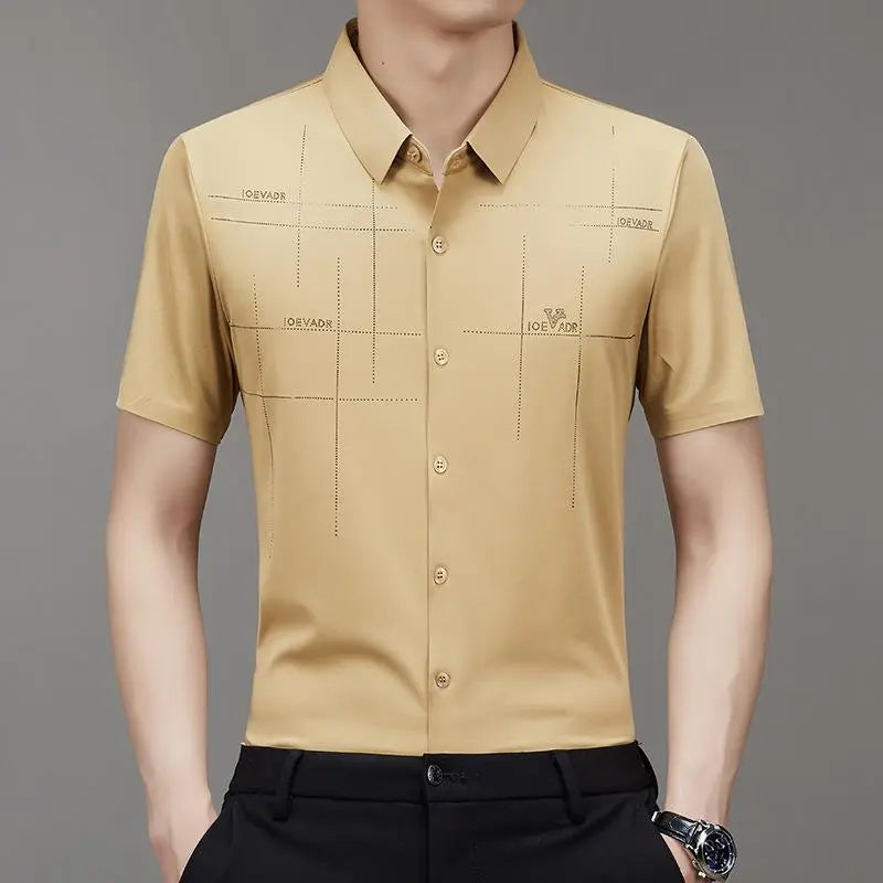 🔥 CAMISA BUSINESS DE SEDA HIELO PARA HOMBRE (Envío gratuito a nivel mundial✈️) benefiyou