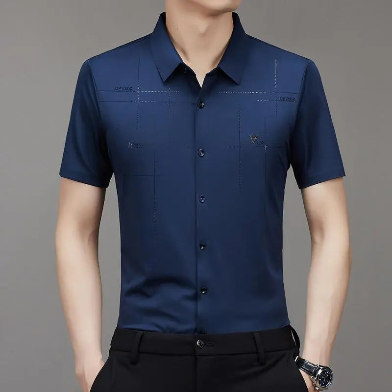 🔥 CAMISA BUSINESS DE SEDA HIELO PARA HOMBRE (Envío gratuito a nivel mundial✈️) benefiyou