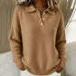 Jersey de punto de punto de cuello suave para mujer