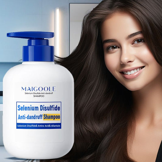 Champú capilar NOIL con disulfuro de selenio, control de aceite, refrescante, anticaspa, antipicazón y limpieza del cuero cabelludo, 300 ml