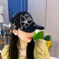 Gorra de béisbol de malla tipo diamante mariposa