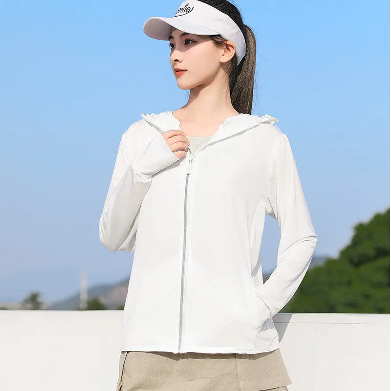 Chaqueta de protección solar de manga larga con capucha transpirable UPF50+💕 benefiyou