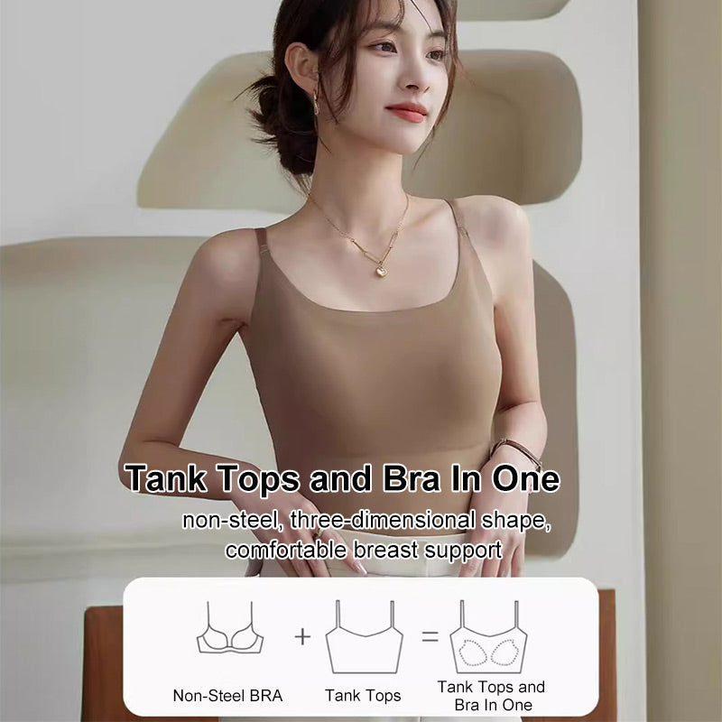 🎁envío gratis⏳Camiseta de tirantes y sujetador de mujer en uno benefiyou