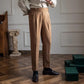 Pantalones formales casuales napolitanos para hombre con cintura ajustable benefiyou