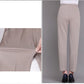 Pantalones tobilleros de cintura elástica de color liso con bolsillos（Envío gratis✈️） benefiyou