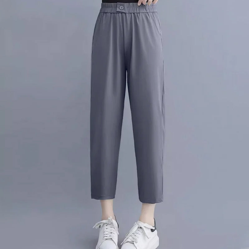 Pantalones cortos de harén de corte holgado para mujer benefiyou