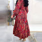 🔥🌷Vestido escote pico, manga galleta y estampado💃 benefiyou