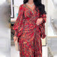 🔥🌷Vestido escote pico, manga galleta y estampado💃 benefiyou