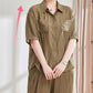 Conjunto casual de 2 piezas de camisa de manga corta y pantalón tobillero de color sólido benefiyou