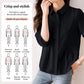 Camisa de manga de tres cuartos de mujer fluida benefiyou