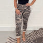 Pantalones casuales de camuflaje con cordón para mujer benefiyou