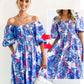 Vestido de verano de mujer con estampado floral. benefiyou