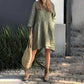 🔥Compre 2 envío gratis🔥Vestido informal holgado de color liso con bolsillo para mujer benefiyou