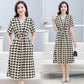 Vestido elegante con escote en V y cordón en la cintura para mujer benefiyou