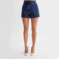 Conjunto de pantalones cortos y top sin mangas de dos piezas de mezclilla casual para mujer