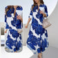 💕50% de descuento👗Maxi vestido de manga larga con estampado floral y cuello vuelto