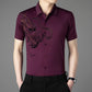 Camisa de Manga Corta Casual de Seda de Hielo para Hombres