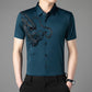 Camisa de Manga Corta Casual de Seda de Hielo para Hombres