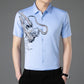 Camisa de Manga Corta Casual de Seda de Hielo para Hombres
