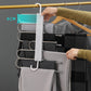 Percha para varios pantalones que ahorra espacio