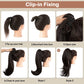 💜Extensión de pelo rizado ondulado con coleta