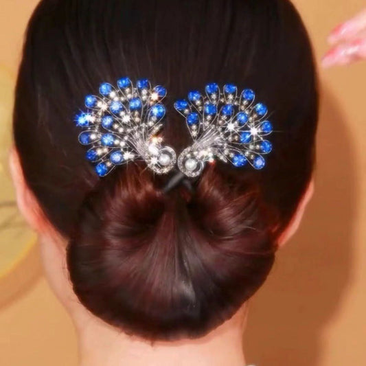 💥🦚Moda Vintage Accesorios para el Cabello de Pavo Real💕