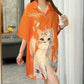 🎁 Venta caliente 49% OFF 🔥Lindo vestido transpirable con estampado de gato