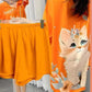 🎁 Venta caliente 49% OFF 🔥Lindo vestido transpirable con estampado de gato