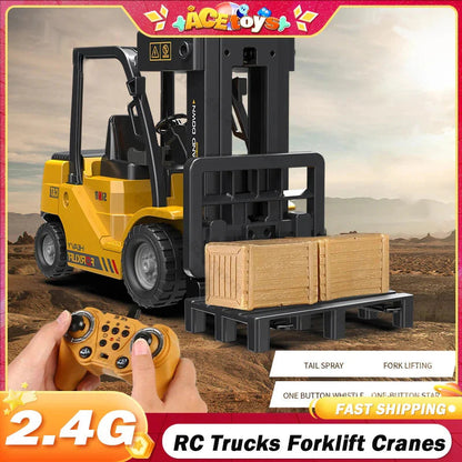 🚜1:64 Scale Mini Remote-Controlled Construction Vehicle