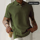 🔥Camiseta de solapa texturizada con flecos de trigo para hombre HOT SALE 🔥💨: ¡audaz, elegante y única! 👕