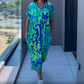 🌸Vestido Elegante Casual con Estampado para Mujer de Escote en V