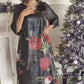 Vestido casual con cuello redondo estampado para mujer