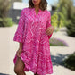🌺Oferta Especial 50% OFF⏳💐 Vestido Holgado Casual con Estampado y Escote en V
