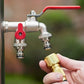 🔥Grifo universal de agua de jardín de doble salida de acero inoxidable