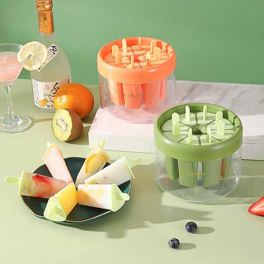 🧊OFERTA 🧊 DE VERANO Moho reutilizable para hielos de 8 cavidades – Polos caseros saludables con palitos y caja
