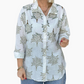 🍁Camisa✨ casual con estampado botánico para mujer