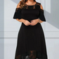 ⏳Vestido especial⏰femenino con dobladillo de encaje de hombros fríos y con límite de tiempo limitado
